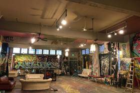 Urban Warehouse with Floor-to-Ceiling Graffiti Event Space